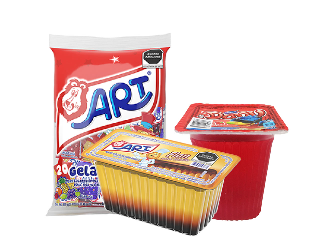 Gelatina, flan y jarabes