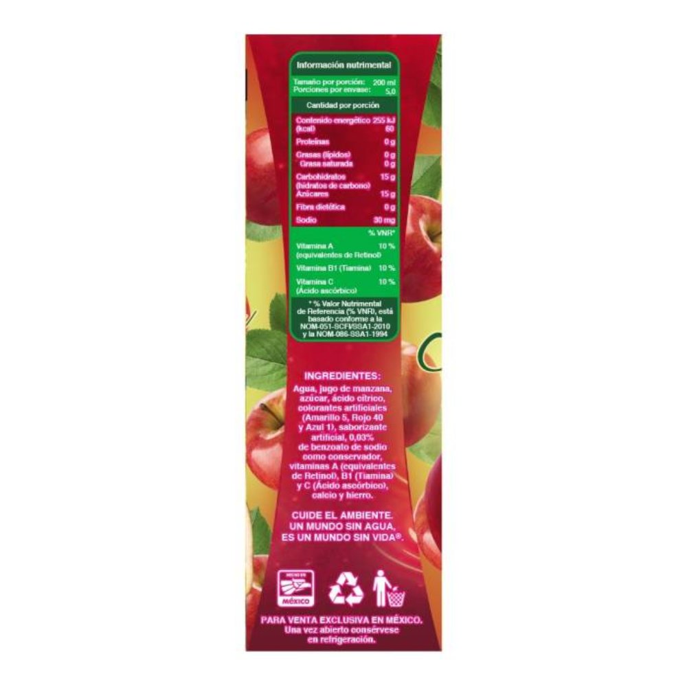 Boing Jugo Cuadrado Manzana 12/1 Lt *