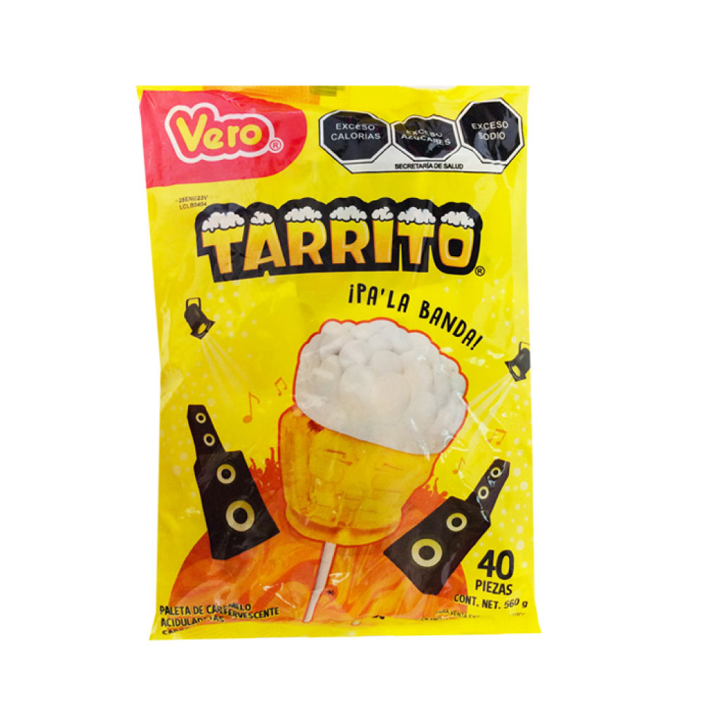 Paleta Maciza Tarrito Bolsa Con 40 Piezas de 14Gr