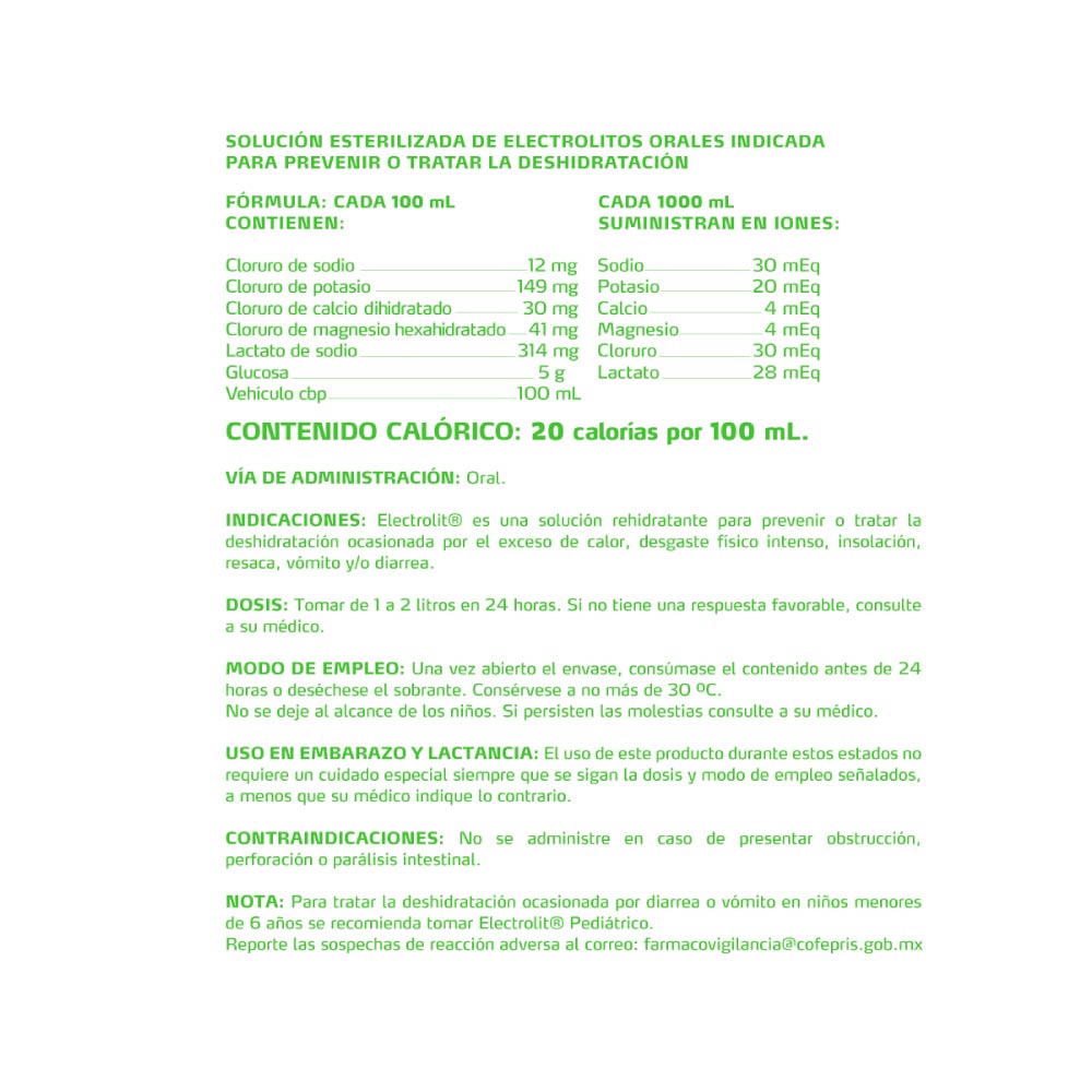 Electrolit Suero Rehidratante Coco 625 ml