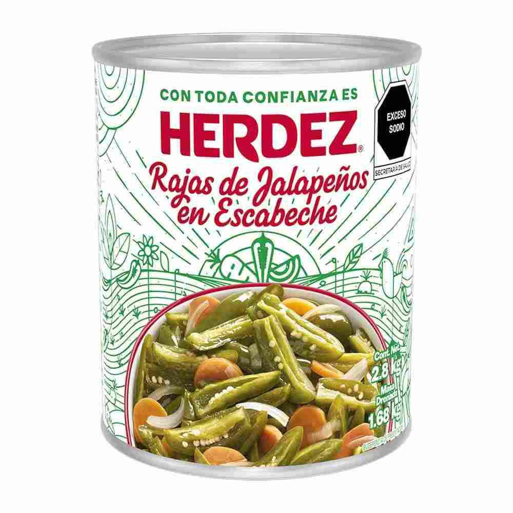 Rajas de Chiles Jalapeños Herdez en Escabeche 2.8 Kg