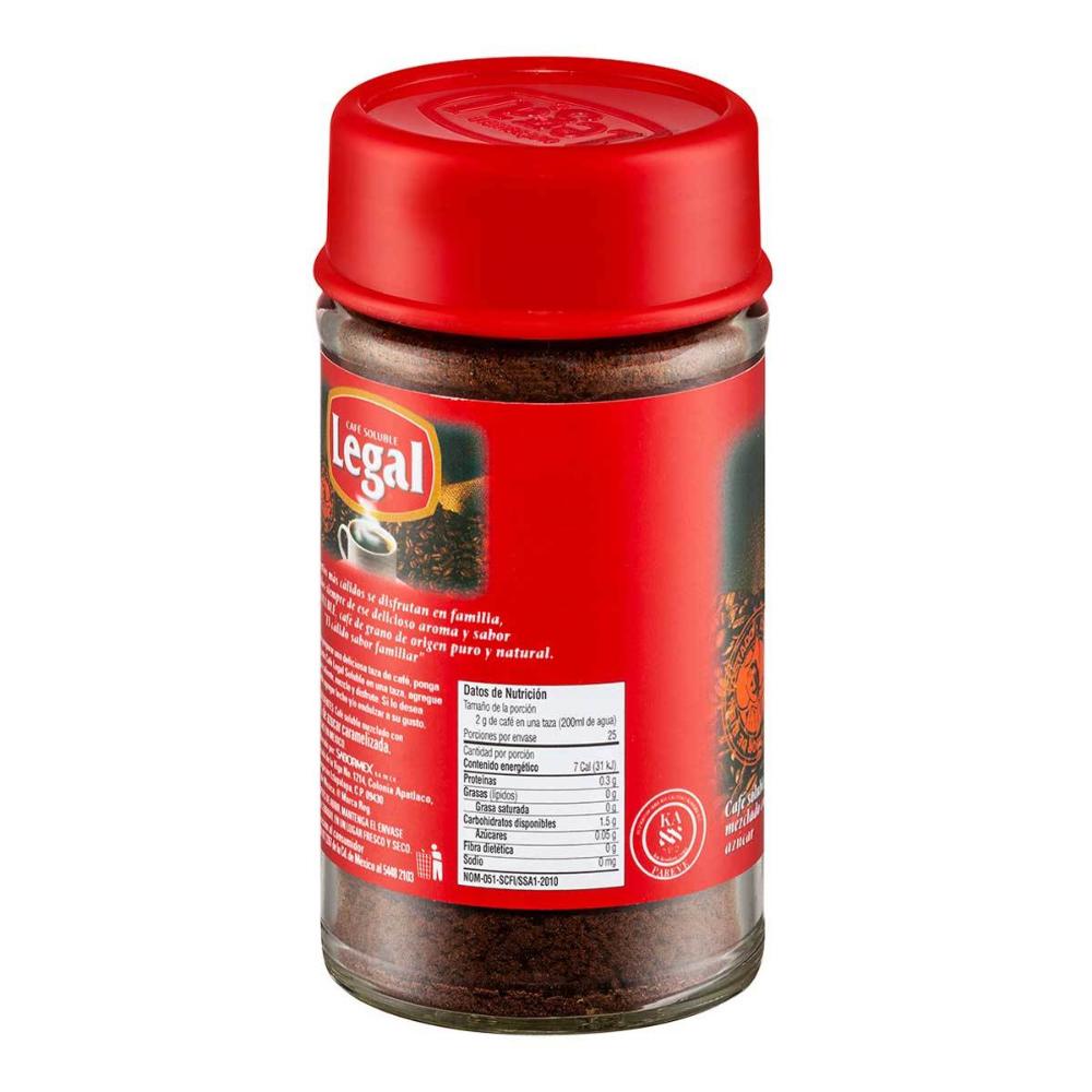 Café Soluble Legal 50 g Frasco