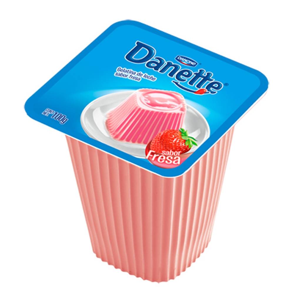 Danette Gelatina Leche Fresa 100 Gr