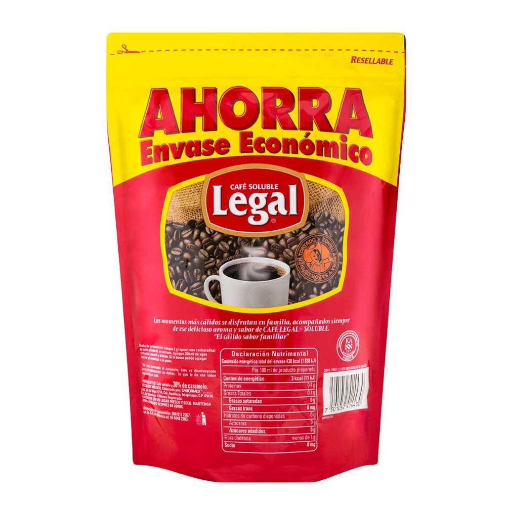 Café Soluble Legal Econopack 175 g Bolsa