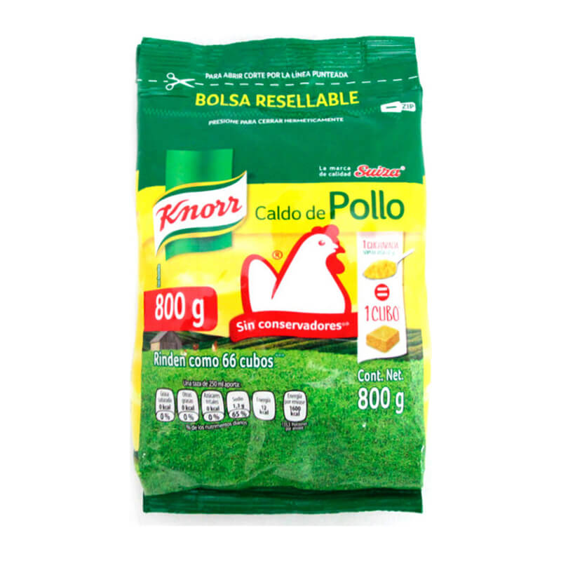 Consomé de Pollo Knorr Suiza Bolsa 800 Gramos