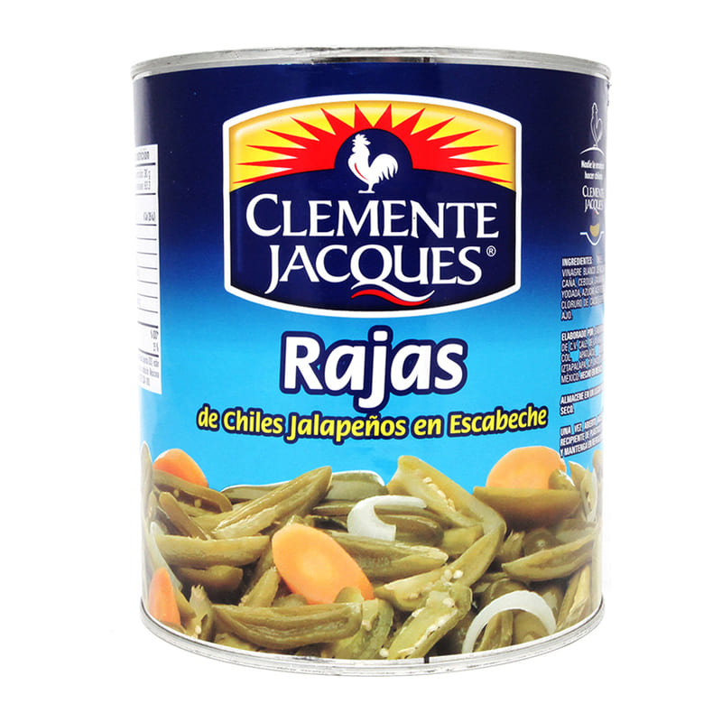Chiles en Conserva Clemente Jacques Jalapeños Rajas 2.8 kg