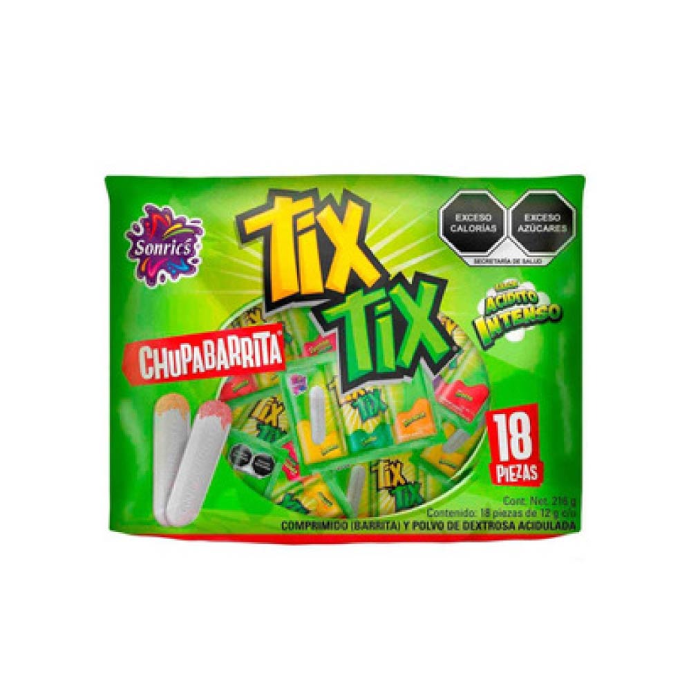 Chupa Barrita Dulce Acid 18 Pz De 12 Gr