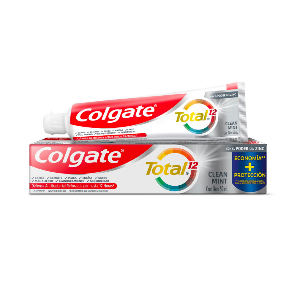 Pasta Dental Colgate Total 12 Salud Bucal Completa Clean Mint 50 ml