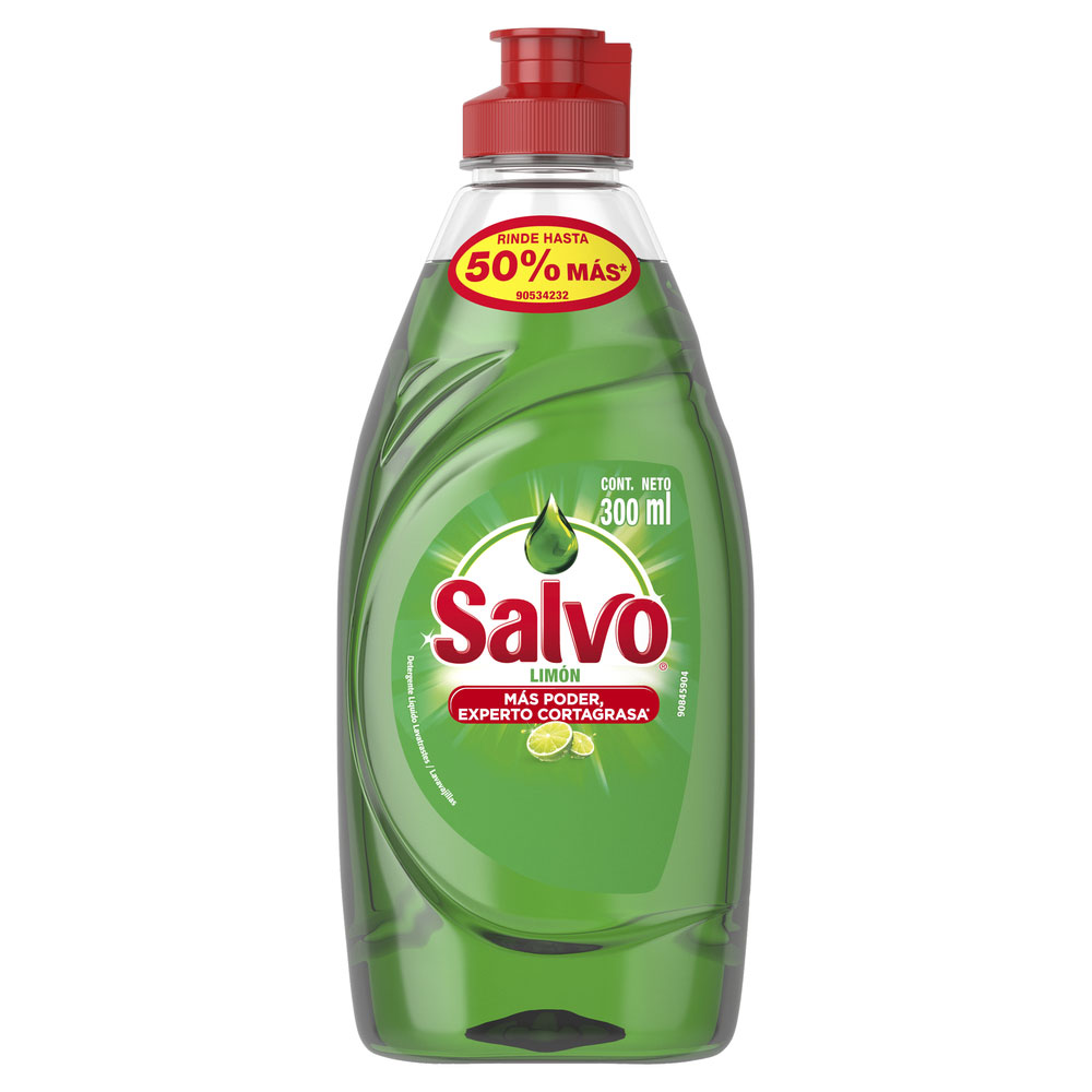 Lavatrastes Salvo Líquido Limon Botella 300 ml