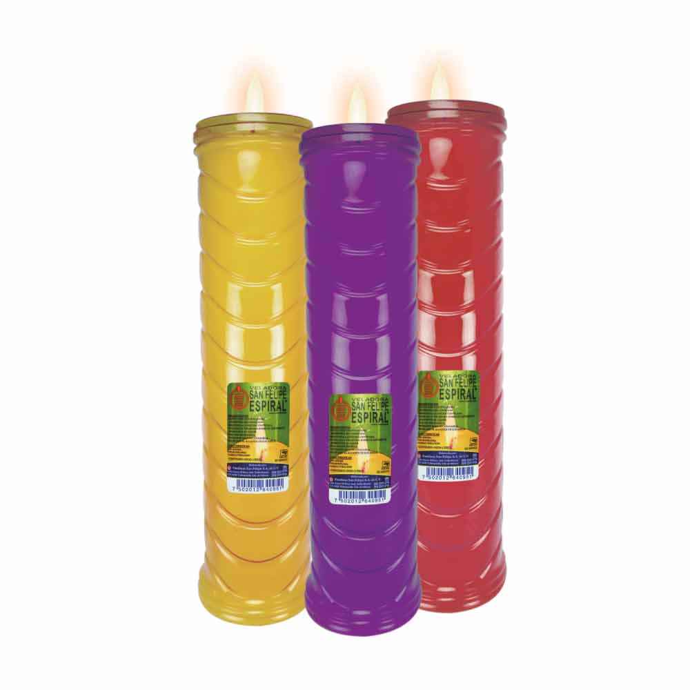 Veladora Ecologica Espiral Surtido San Felipe 12 Unidades