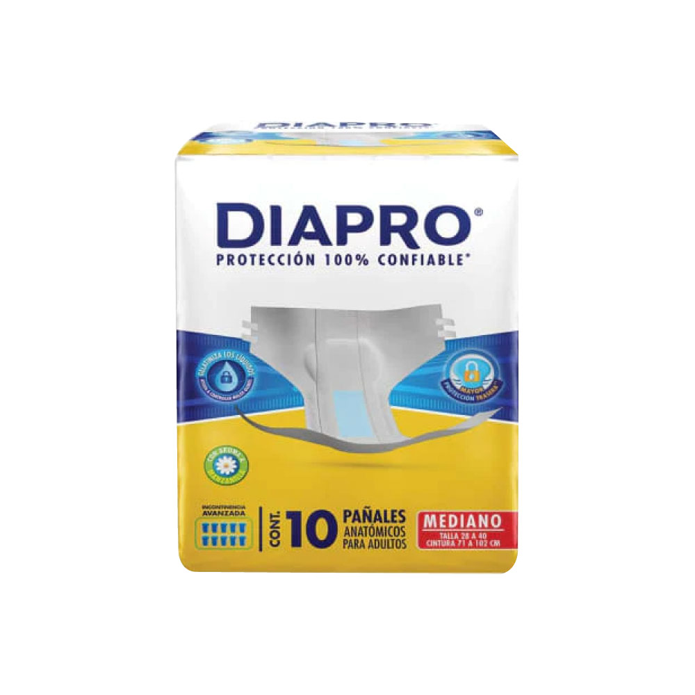Diapro Pañal Adulto Basico Mediano 4/10 Pz