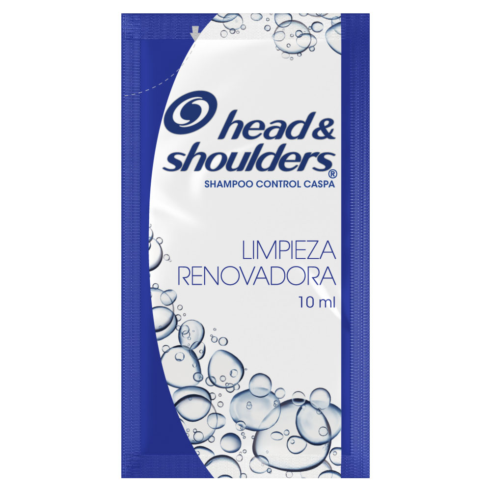 Shampoo Head & Shoulders Limpieza Renovadora Paquete Con 24 Sobres De 10 Ml