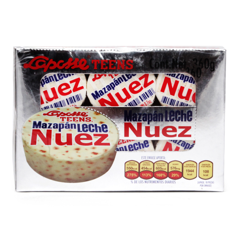 Mazapan De Leche Nuez Laposse Con 18 Piezas De 360 gr
