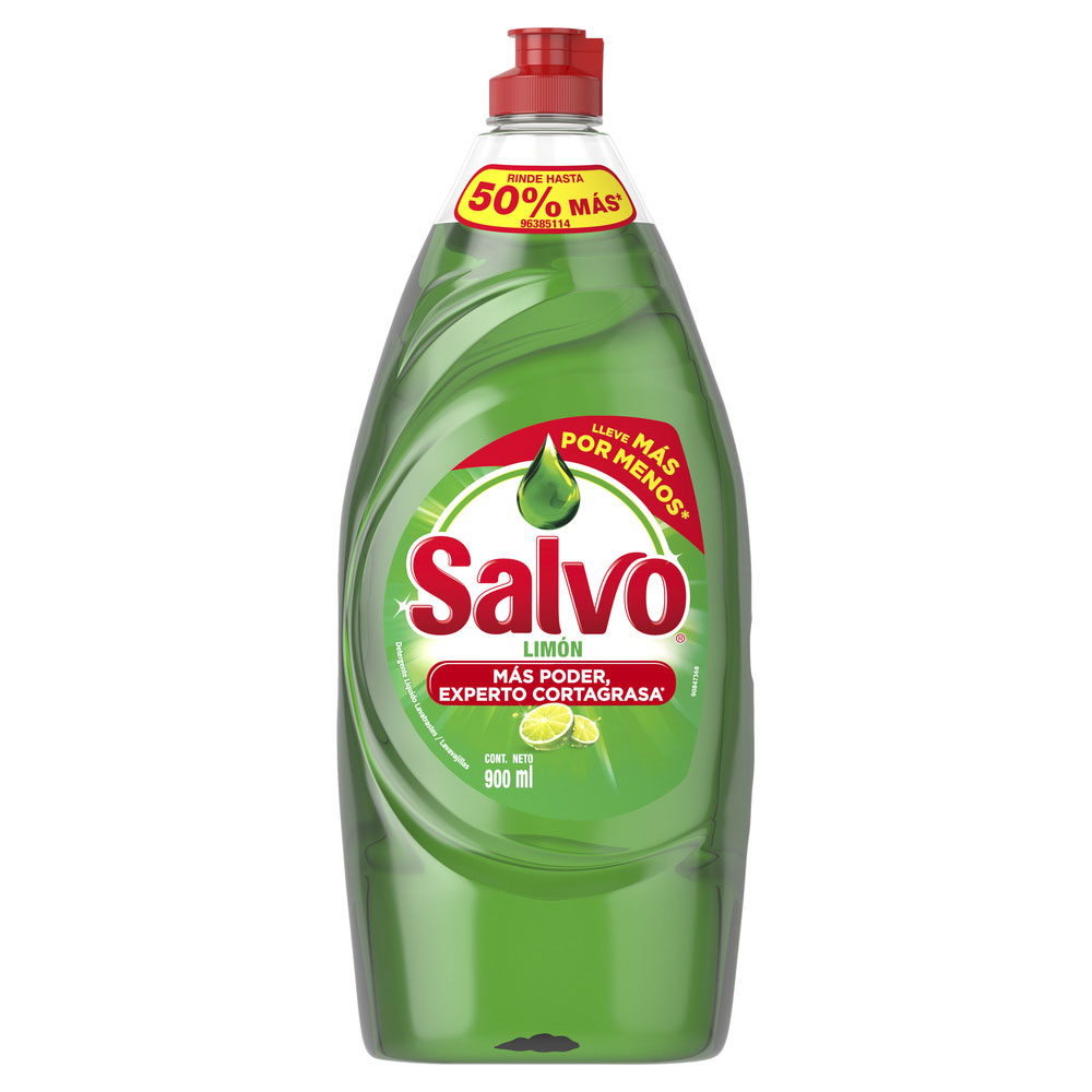 Lavatrastes Salvo Líquido Limon Botella 900 ml