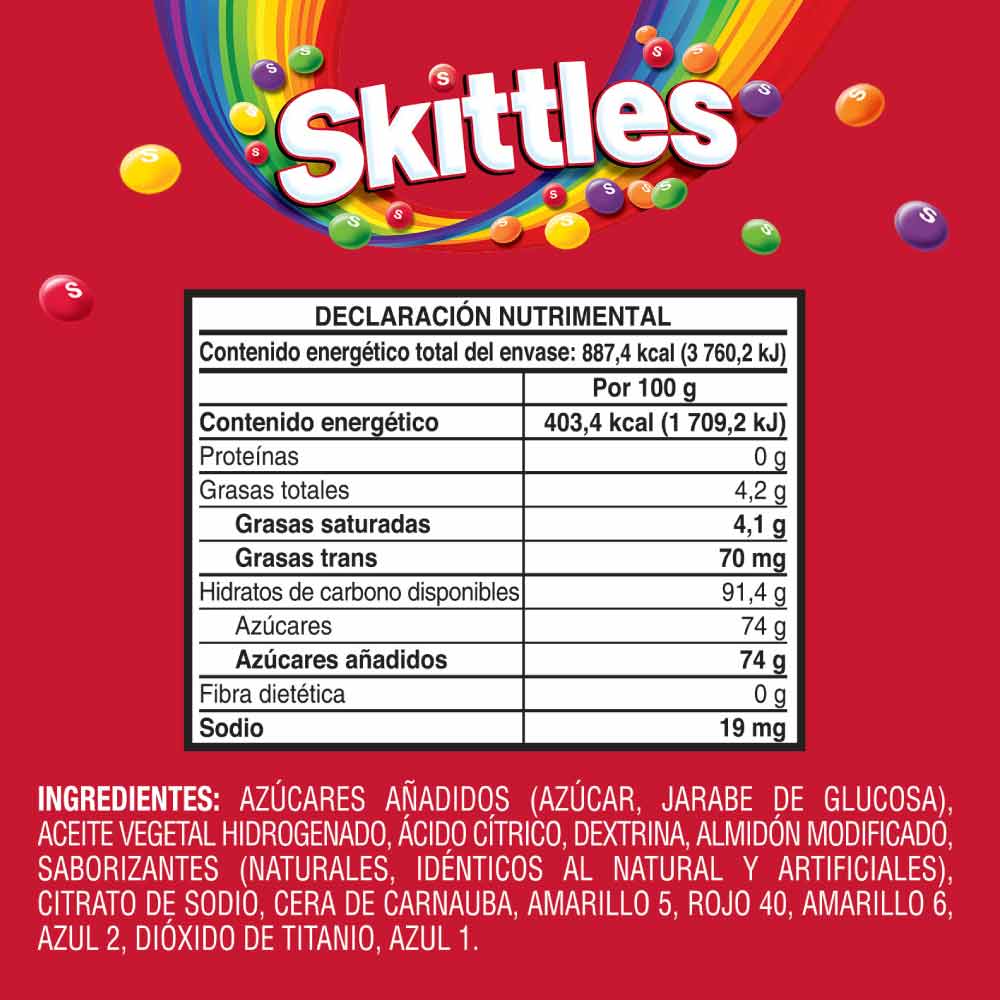 Caramelo Suave Skittles Original Paquete Con 10 Piezas De 22 gr