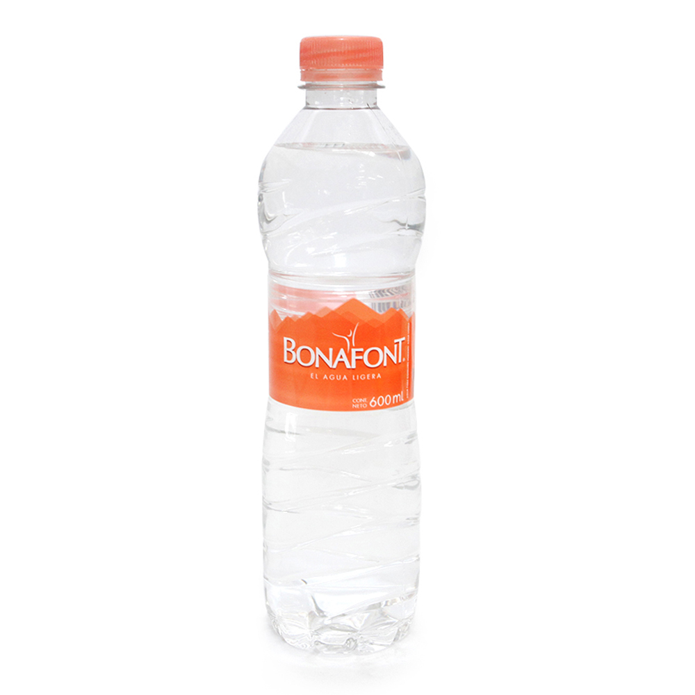 Agua Natural Bonafont Botella 600 ml