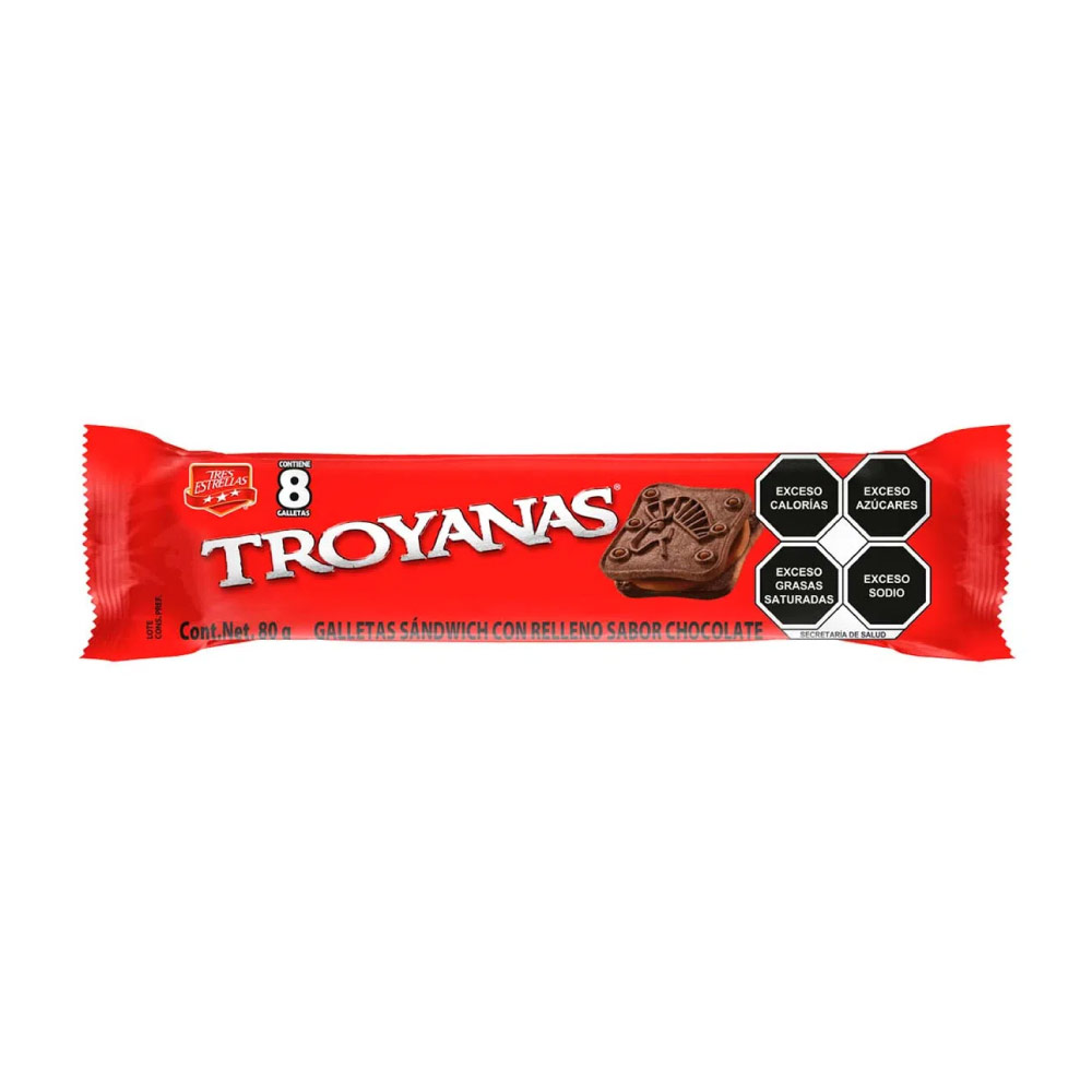 Galletas Tres Estrellas Troyanas Choco. 80 gr