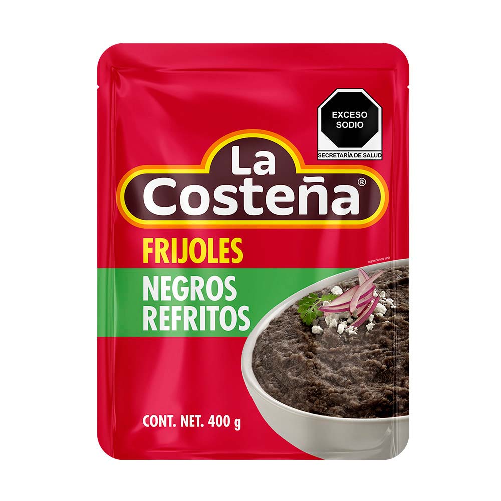 La Costeña Frijol Ref Negro Bolsa 12/400 Gr