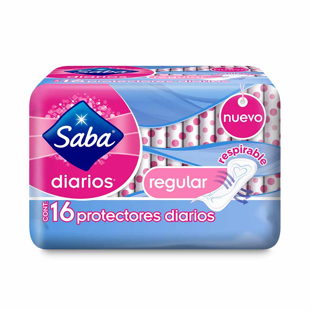 Pantiprotector Saba Regular Paquete con 16 Piezas