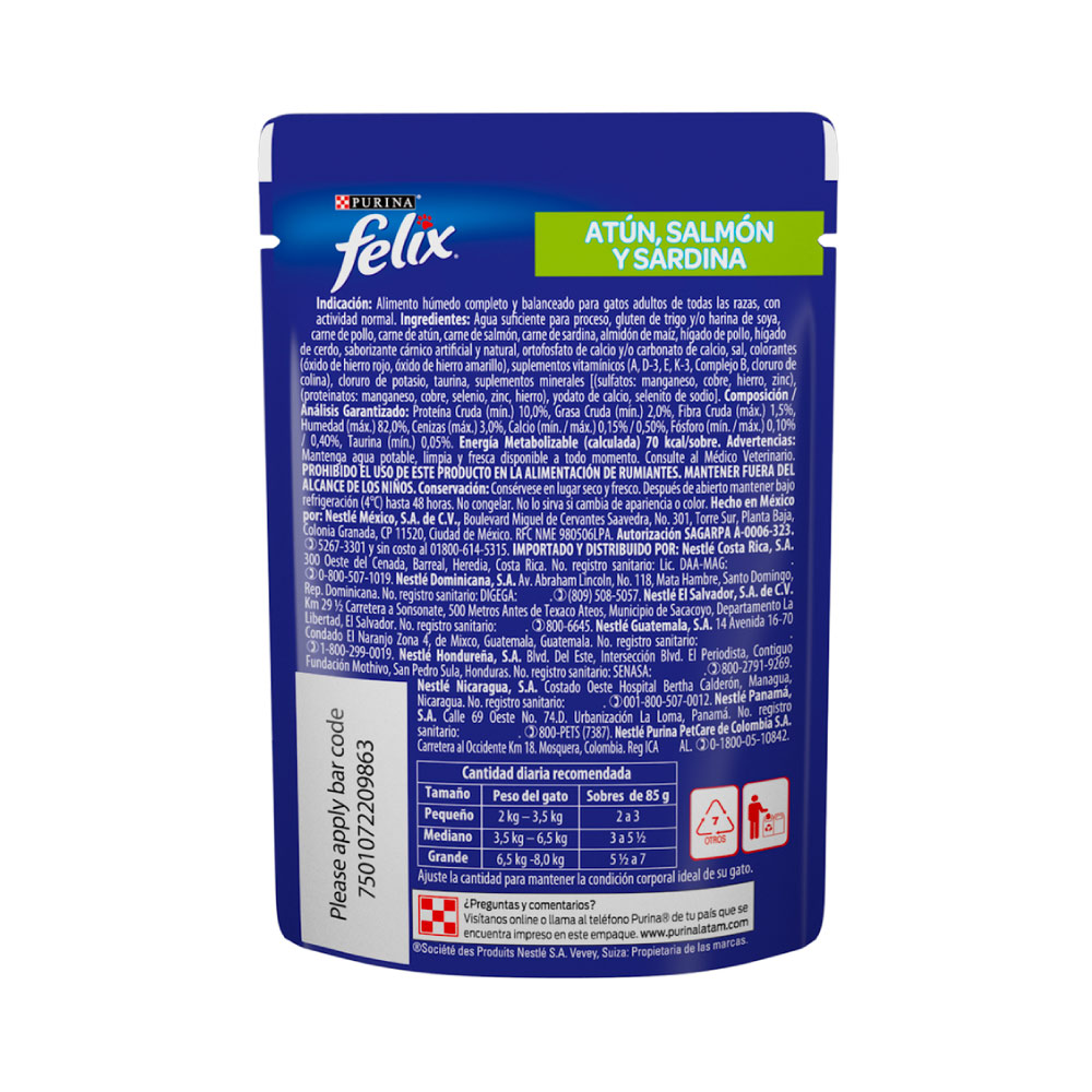 Felix Atún Salmón Sardina Sobre de 85 gr