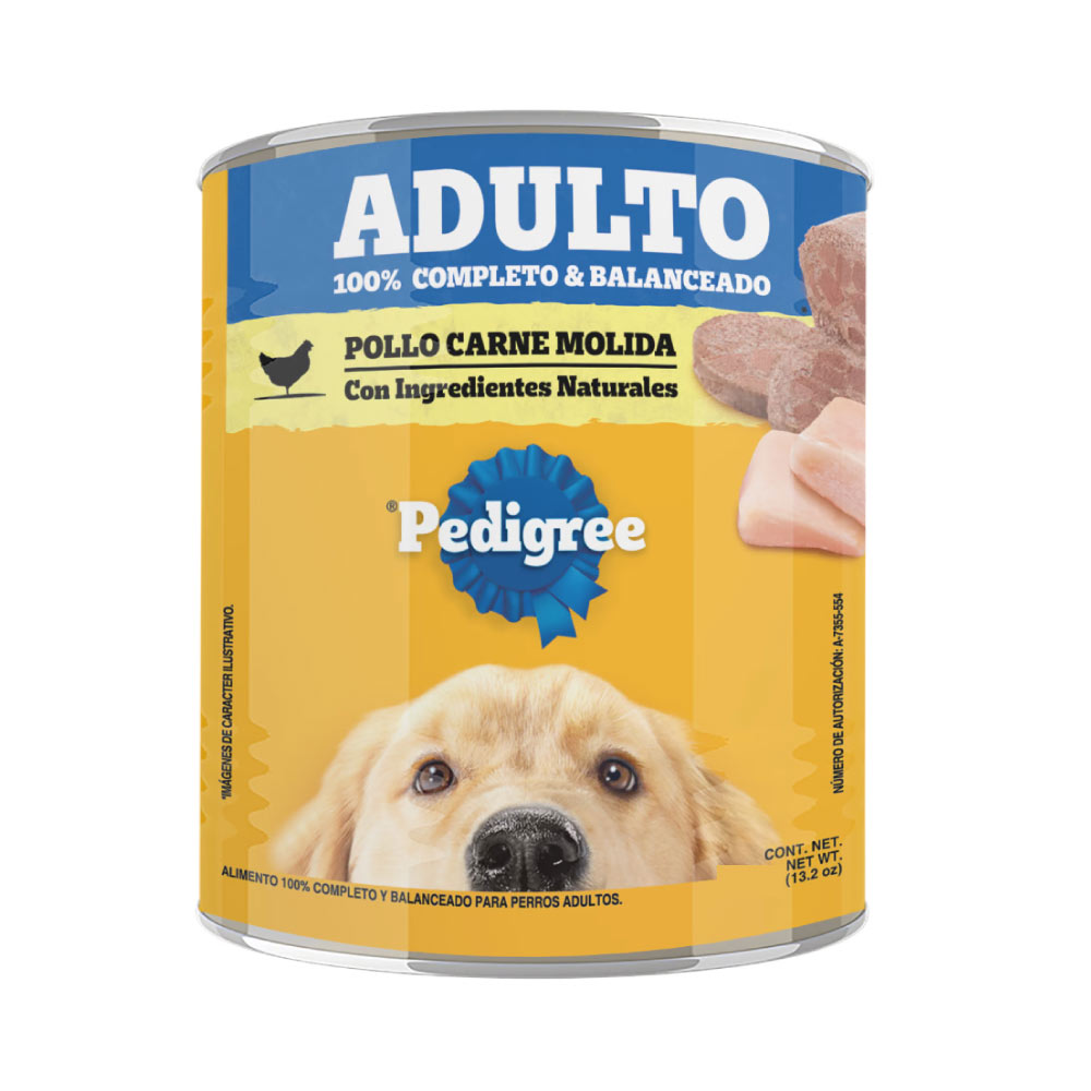 Alimento Húmedo Para Perro Pedigree Pollo Lata 625 Gramos
