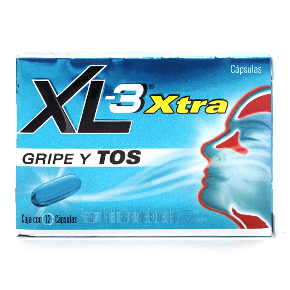 Antigripal XL-3 Gripa y Tos 12 Tabletas Caja