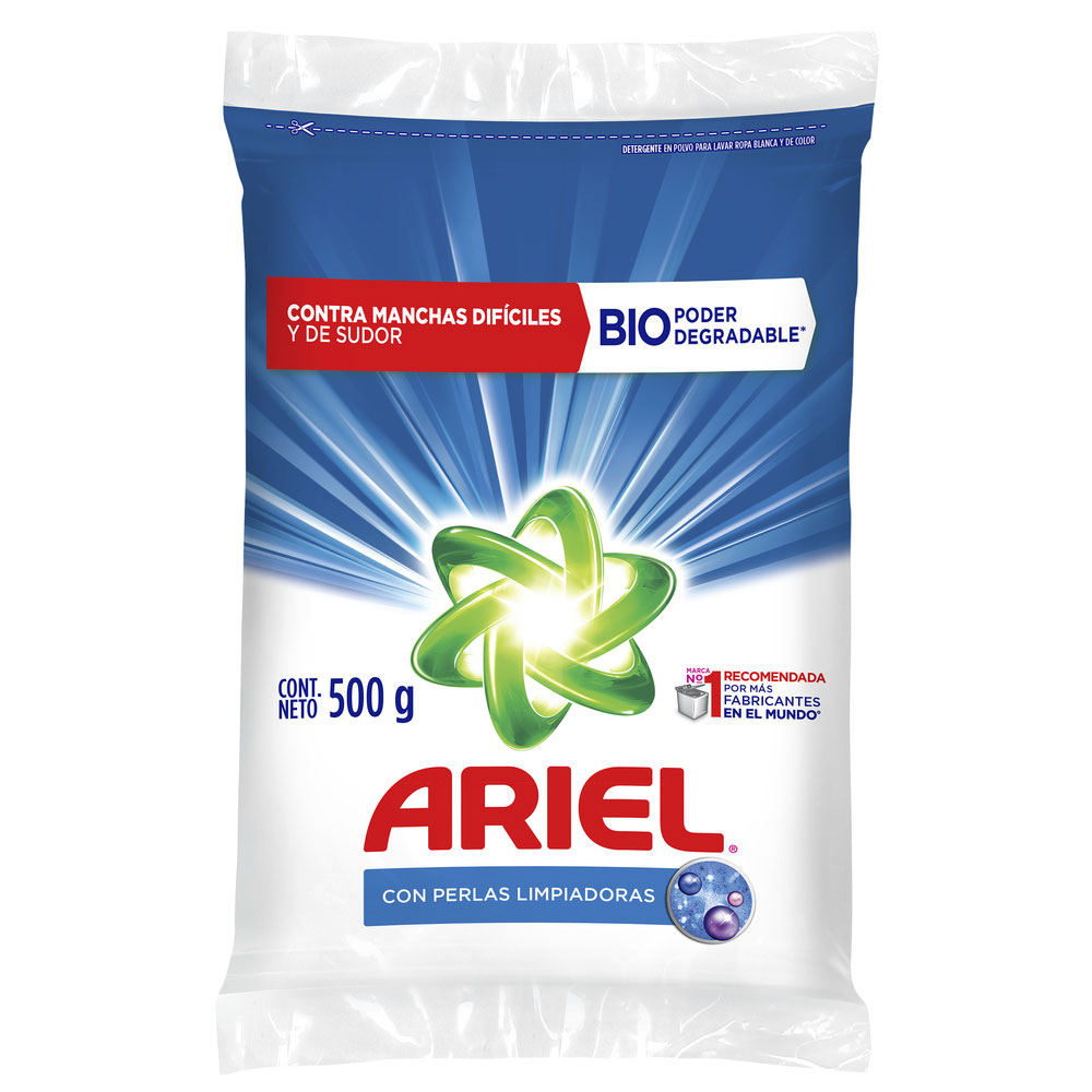 Ariel detergente en polvo Perlas Limp. 500 gr