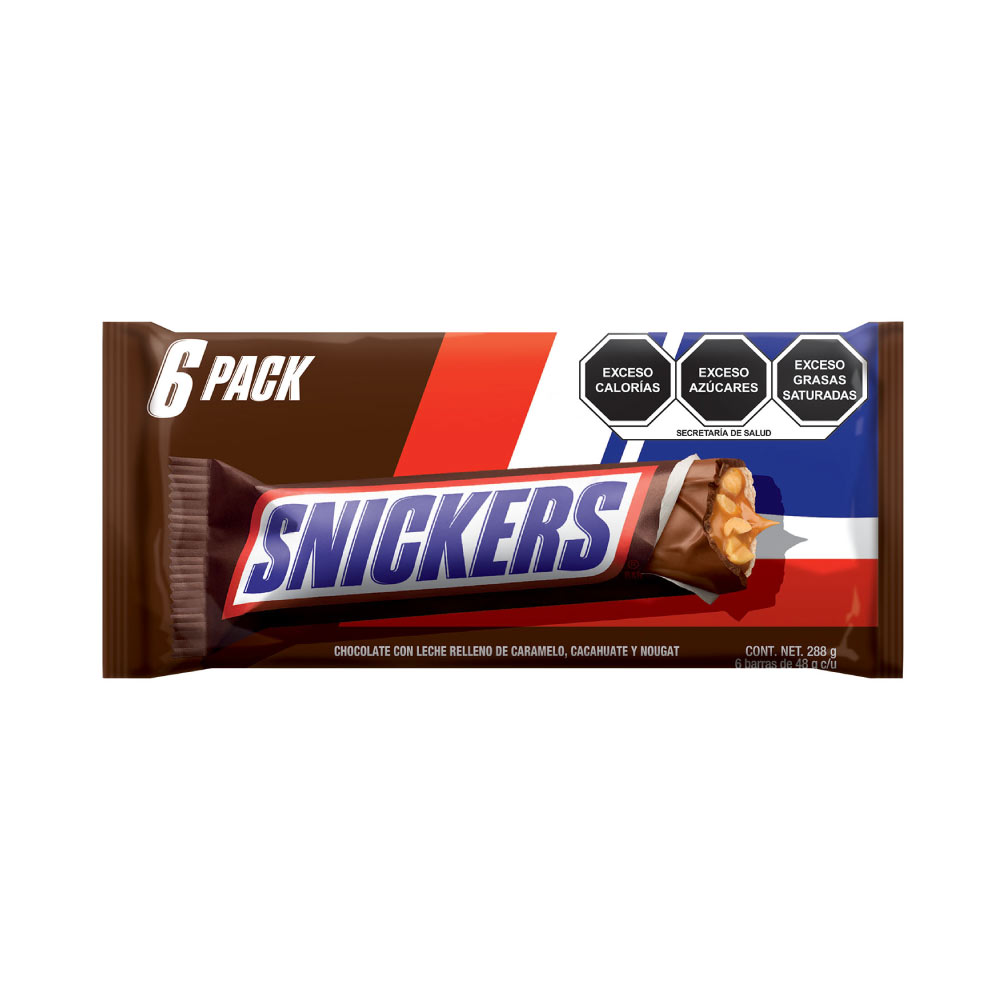 Chocolate Snickers six pack 288gr
