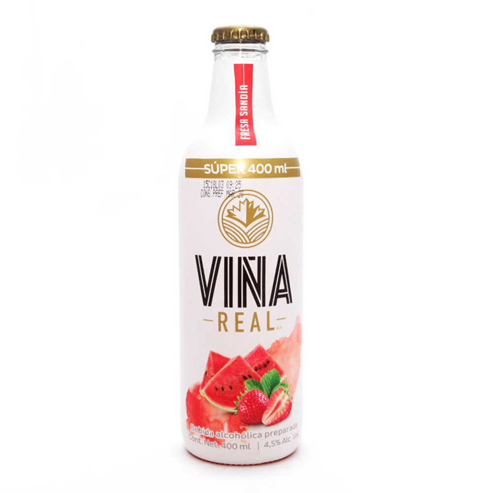 Bebida Alcoholica Vina Real Fresa Sandia Botella 400 ml