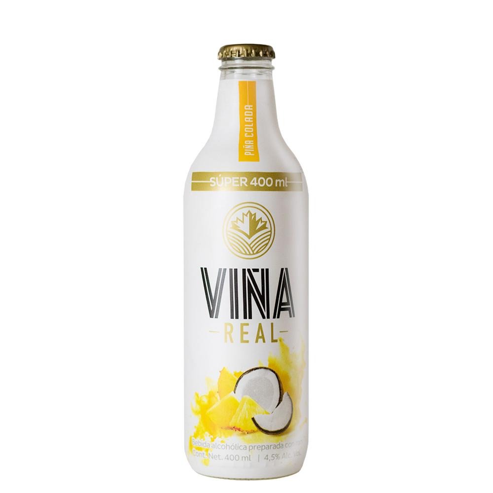 Bebida Alcoholica Vina Real Pina Colada Botella 400 Militros