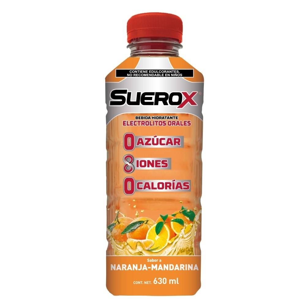 Suero Rehidratante Suerox Adulto 8 Iones Naranja-Mandarina 630 ml