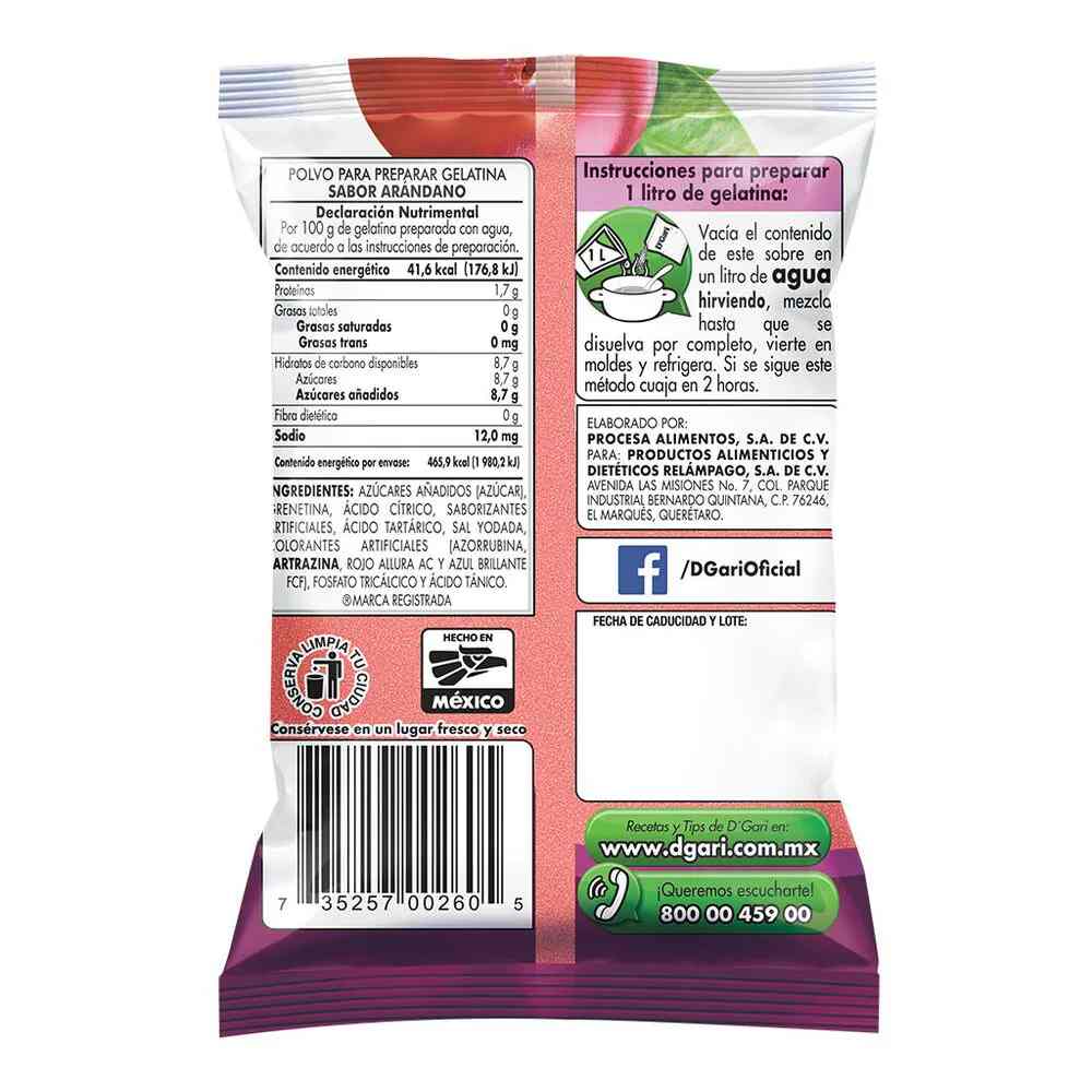 Gelatina DGari Arandano 120 Gr