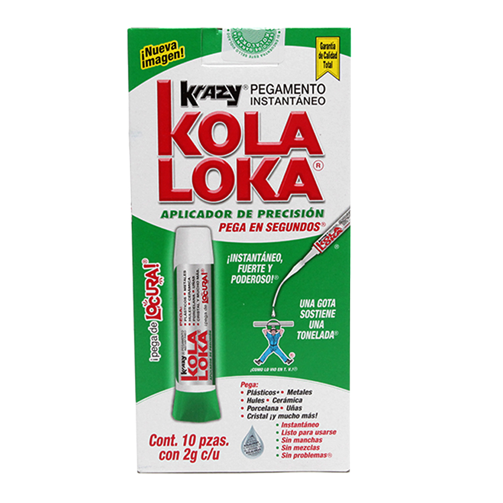 Pegamento Kola Loka Multiusos Paquete con 10 Piezas de 2 gr