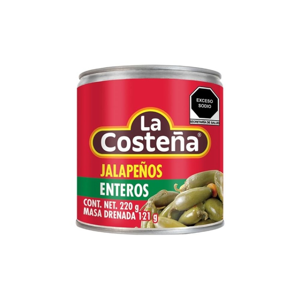 La Costeña Chile Jalapeño Ent 48/220 Gr