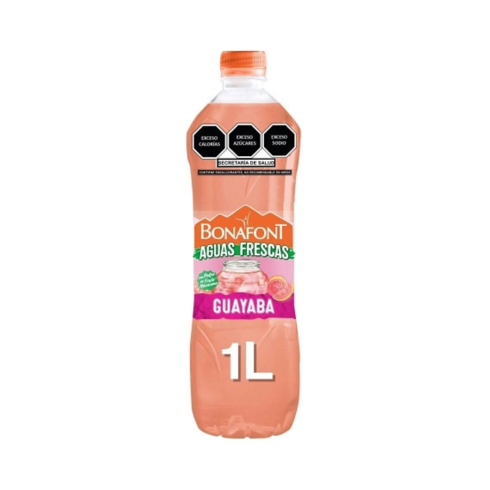 Agua Saborizada Bonafont Juizzy Guayaba 1 L Botella