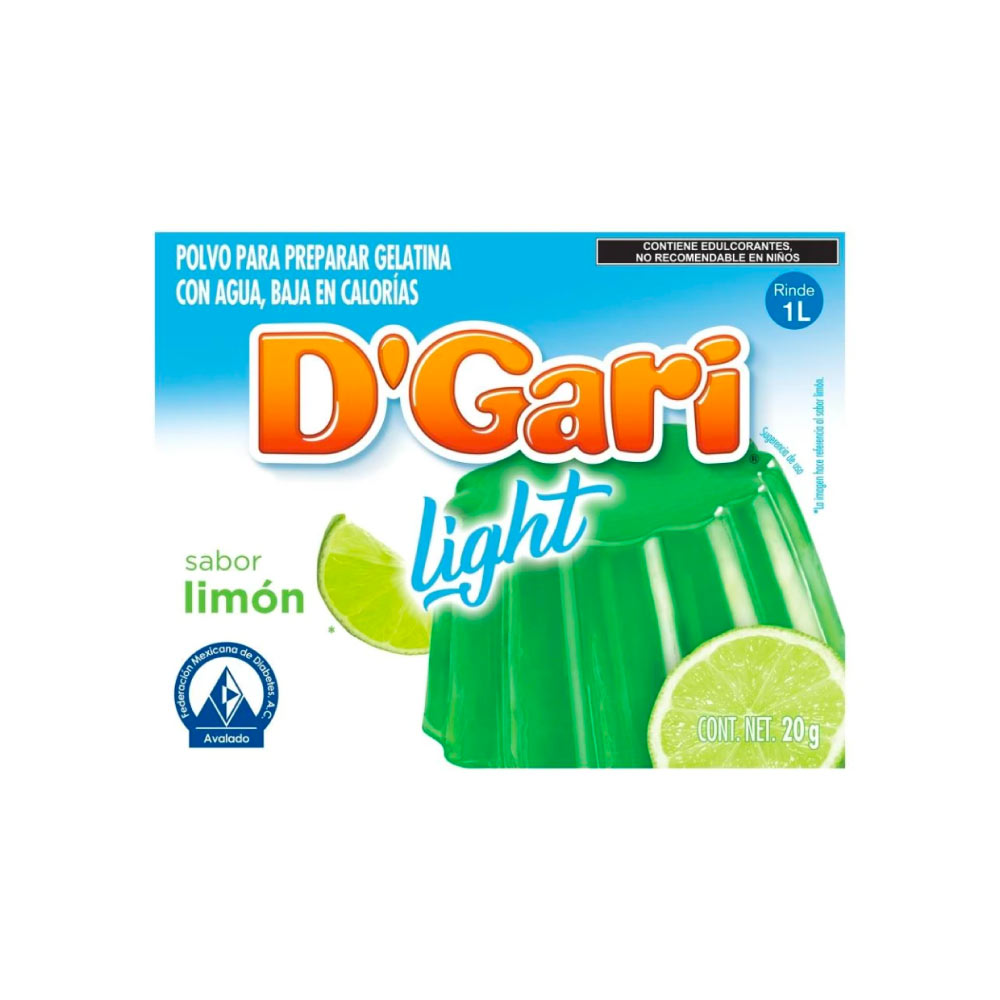 Gelatina Dgari Light Limon 20 gr
