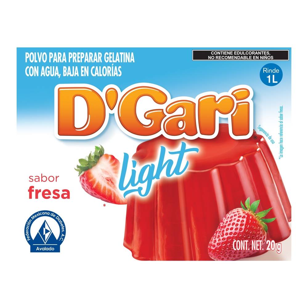 Dgari Gelat Light Fresa 20 Gr