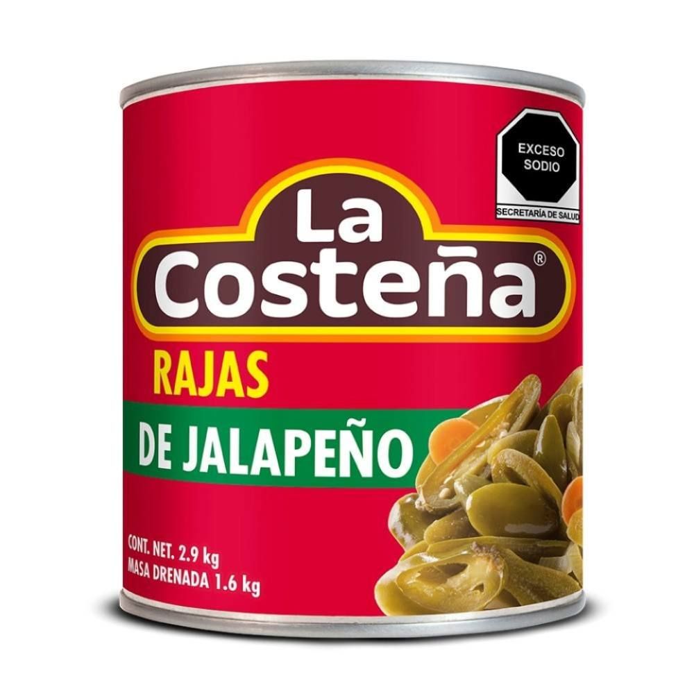 La Costeña Chile Jalapeño Rajas 2.9 Kg
