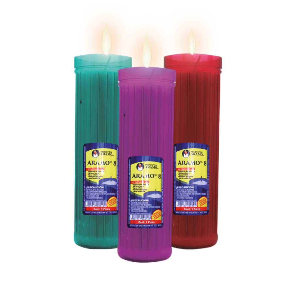 Veladora Ecologica Aramo Plastico del No. 8