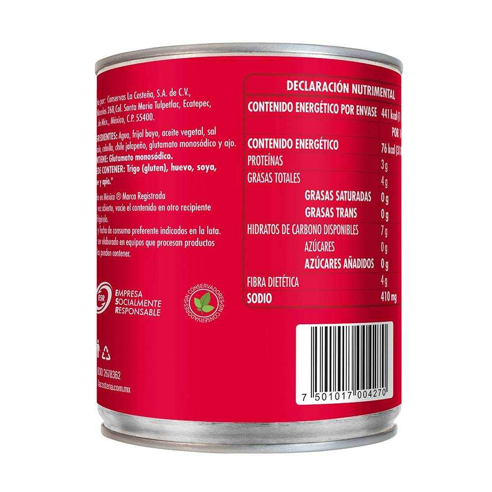 Frijoles Refritos Bayos La Costeña 580 gr