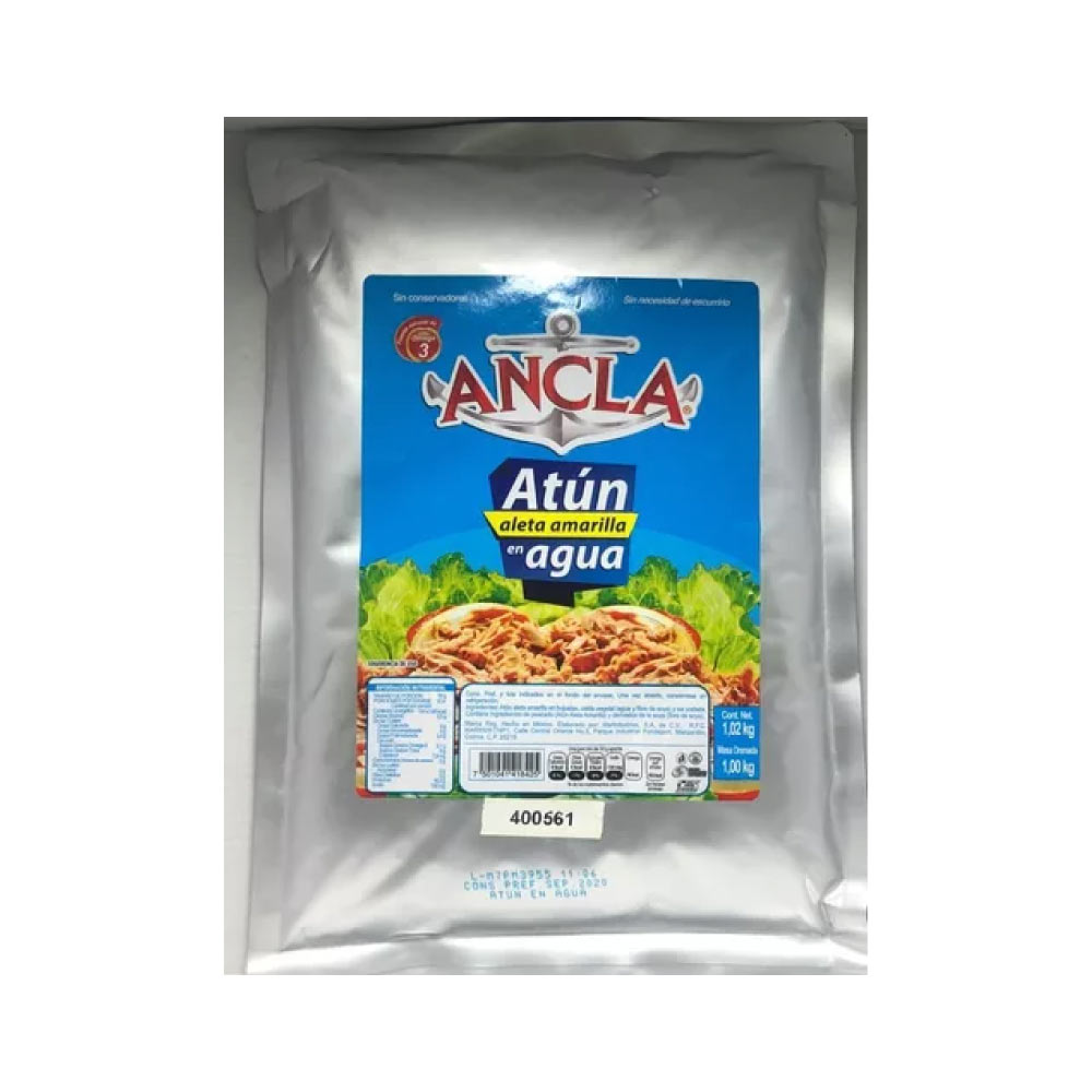 Ancla Atun Aleta Amarill En Agua Pouch 1.02 kg