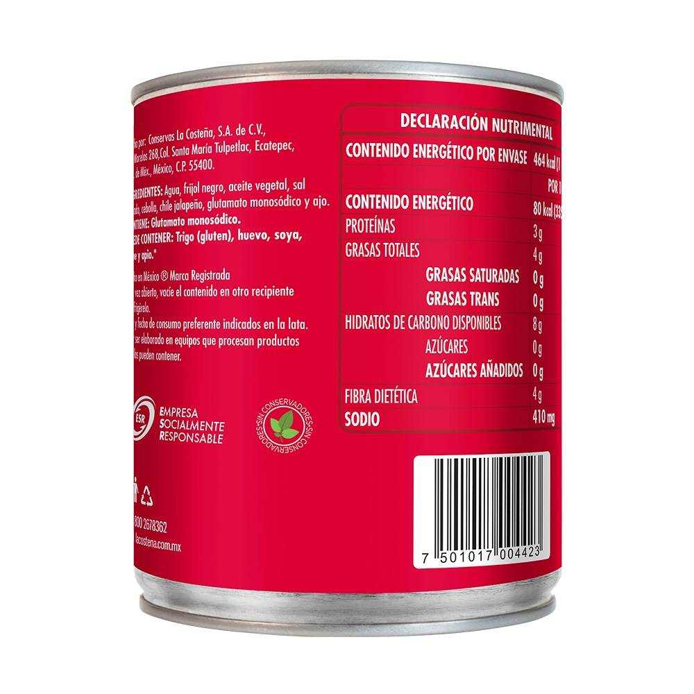 La Costeña Frijol Ref Negro 12/580 Gr *