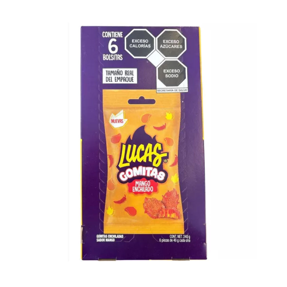 Lucas Gomitas Mango 6pz de 40gr