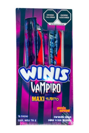 Winis Maxi Tubito Sabor Vampiro 16 pz