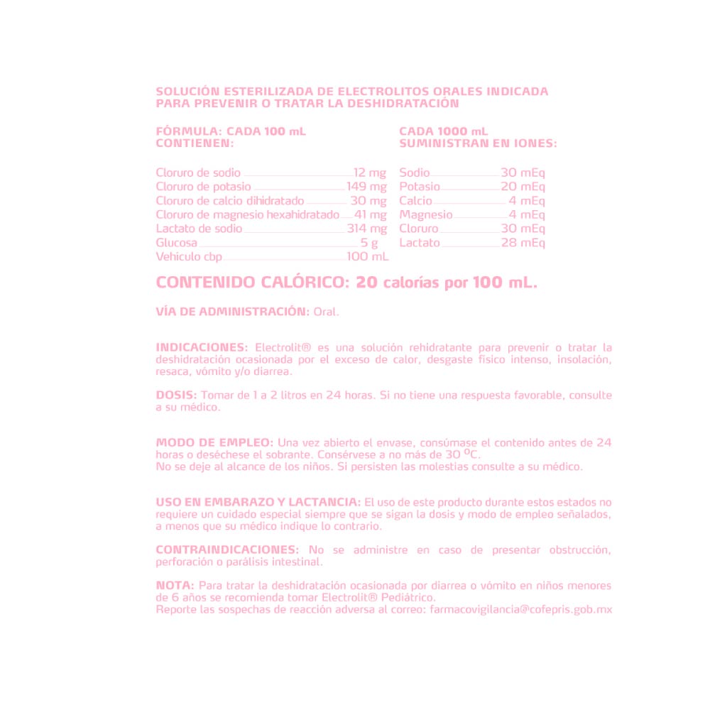 Suero Electrolit Fresa-Kiwi 625 Mililitros