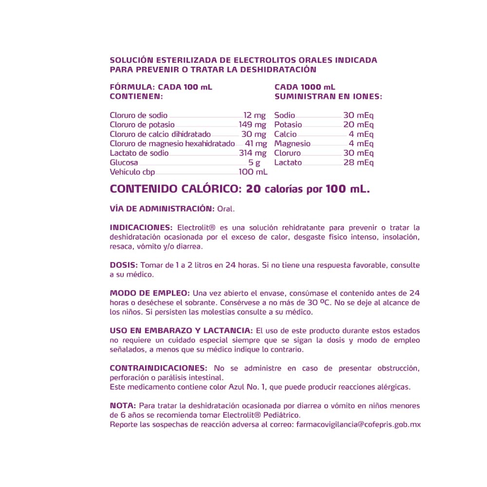 Electrolit Uva 12/625 Ml