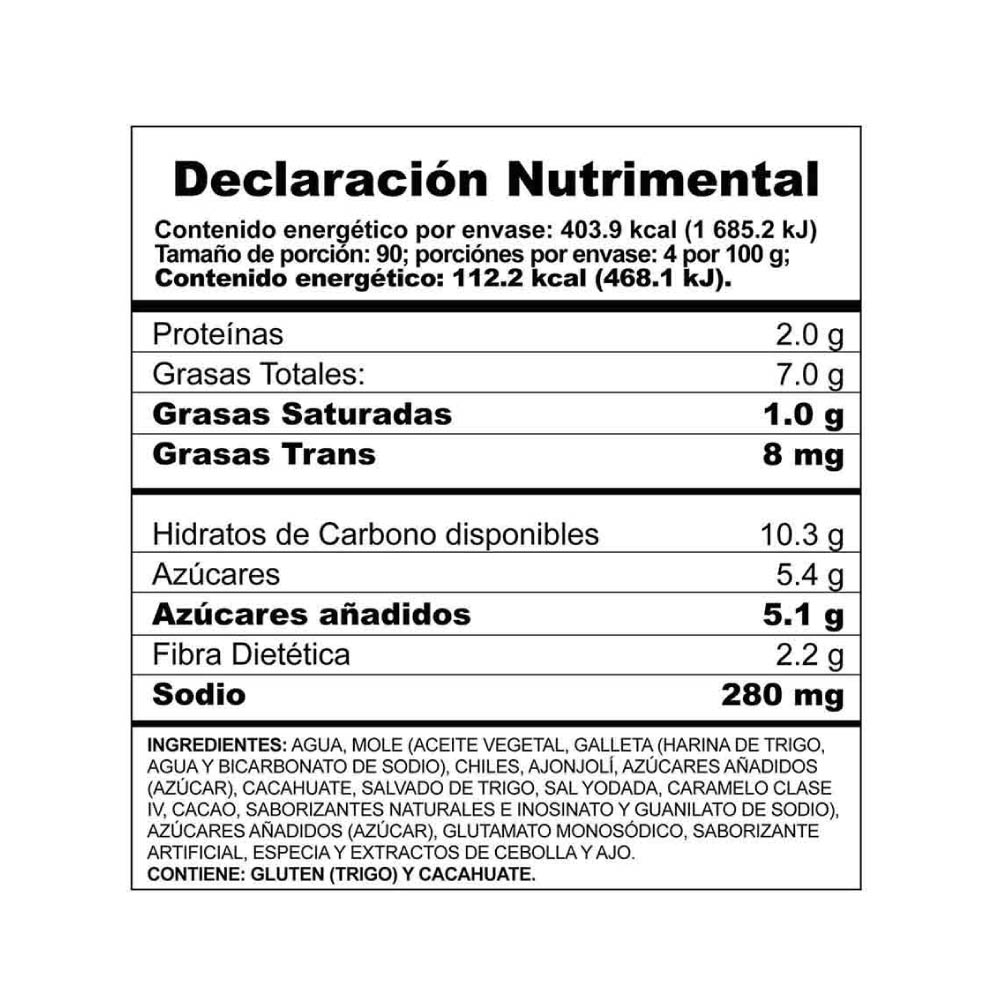 Doña Maria Mole Rojo Listo P/Servir 21/360 Gr