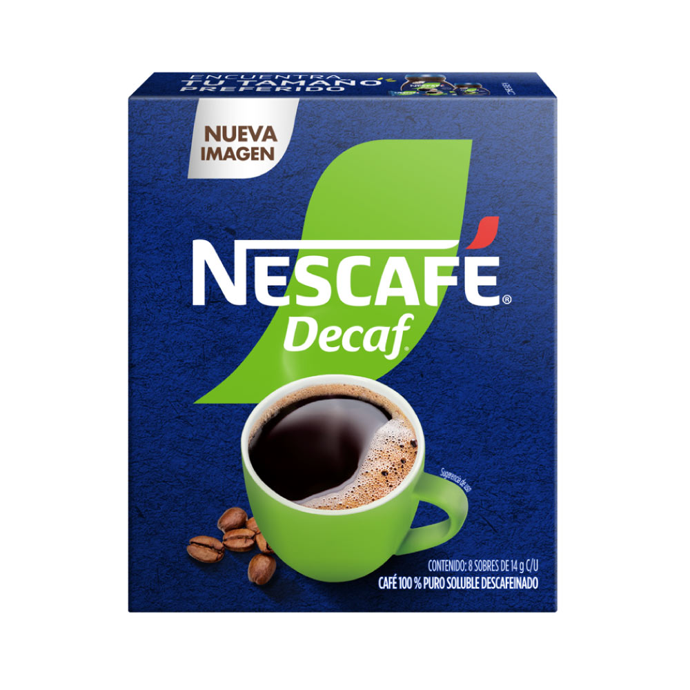 Café Soluble Nescafé Decaf Original Stick 8 pz de 14 g