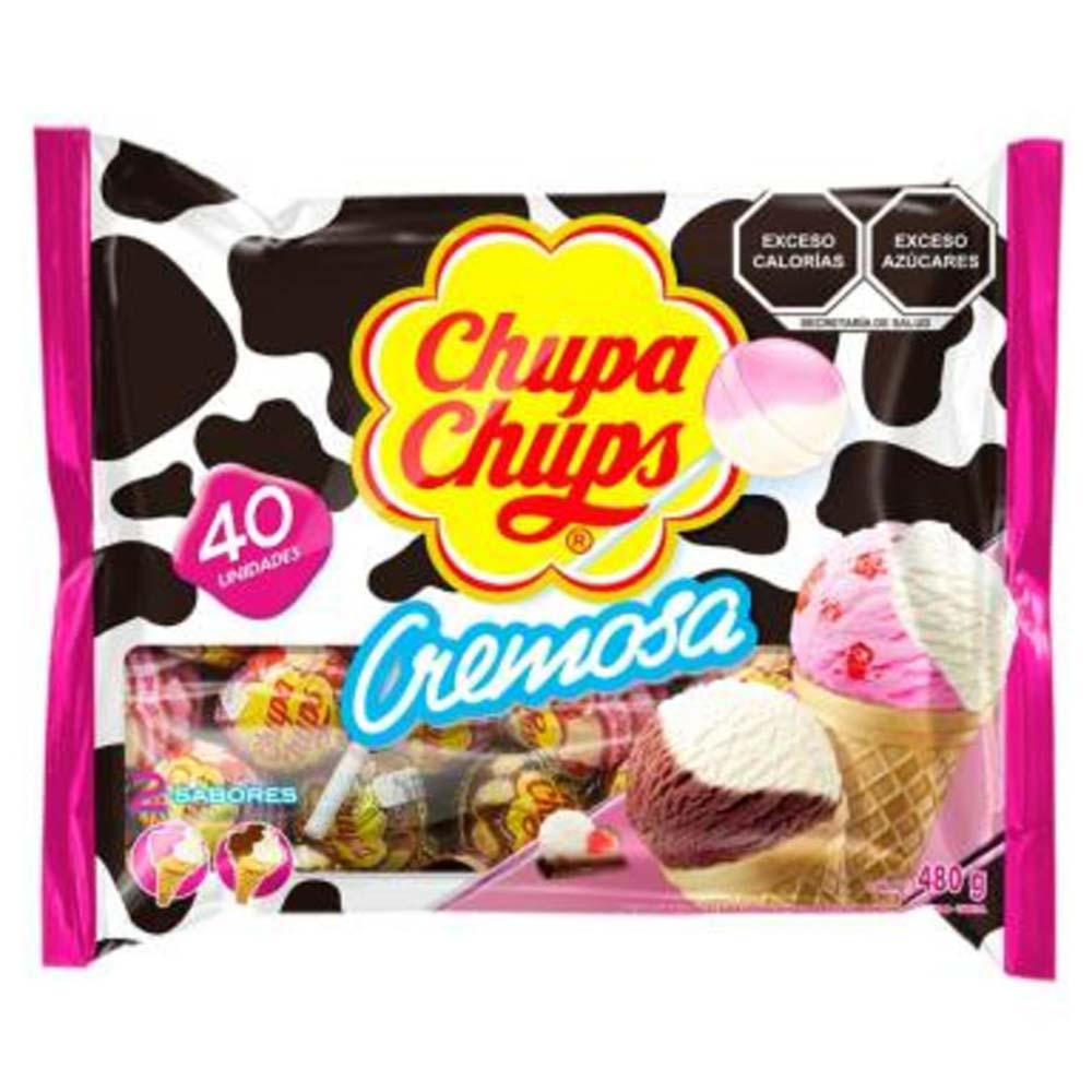 Chupa Chups Cremosa Manchas Con 40 Pz De 12Gr