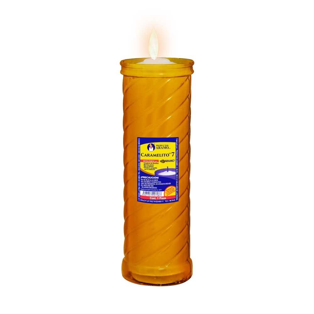 Veladora Aramo Caramelito No. 7 12 pz